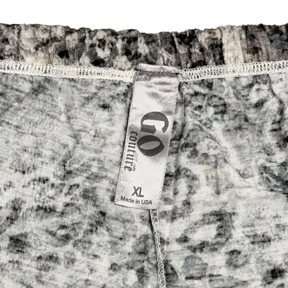 New Go Couture Leopard Print Wide Leg Palazzo Pants Sz.S Gray Animal Print Y2K - Picture 7 of 11